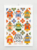 Folk Ladies 2025 Wall Calendar