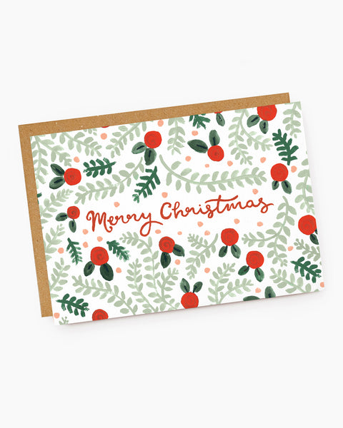 Winter Roses Christmas Card