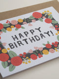 Floral Border Birthday