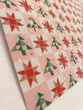 Christmas Quilt Wrapping Paper - 3 Sheets