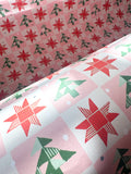 Christmas Quilt Wrapping Paper - 3 Sheets