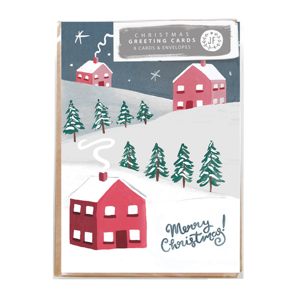 PONDEROSA Pack of Eight Christmas Cards